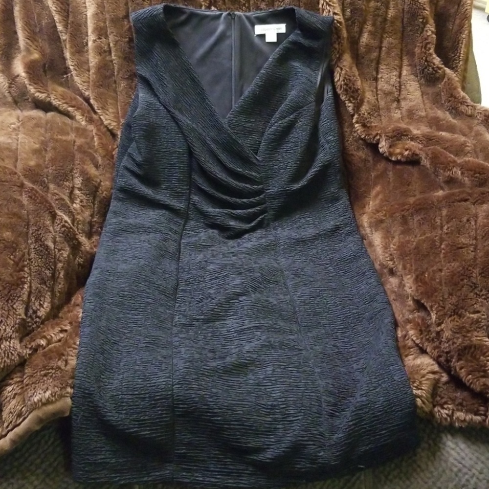Little black crepe type fabric dress
